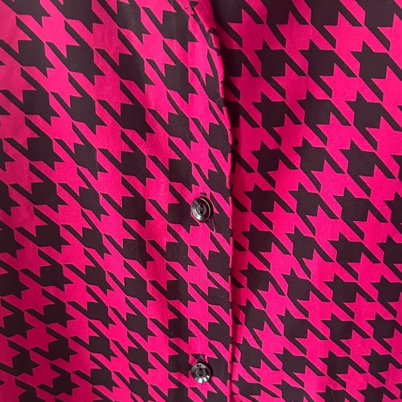 FAIR SET | Vintage Satin Houndstooth Women's Top - Picture 5 of 13